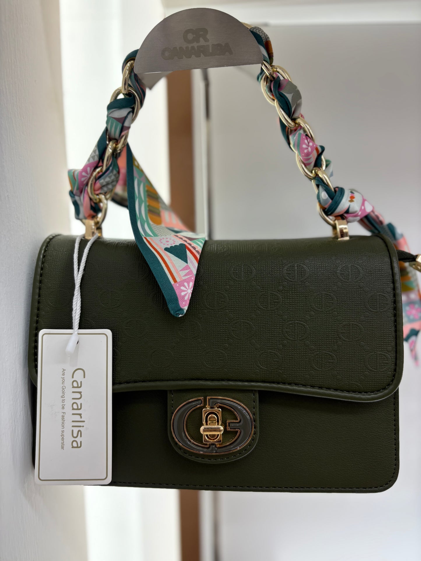 Canarlisa Luxury HandBag (Black, Green, Pink, Beige, Brown and Khaki Colors) ST132 + Shams Musk for free (Ibrahim Al Qurashi)