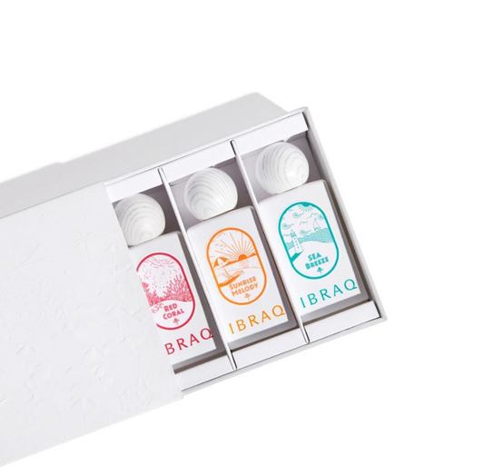 Ibraheem Al qurashi - Mini Summer Collection 10 ml ( Sea Breeze, Chasing Waves, Riviera Sunset,Ocean Whisper,Sunrise Melody,Red Coral) )v (Copy)